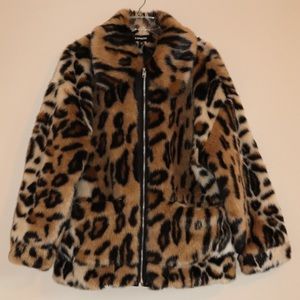 NWOT Express Oversized Faux Cheetah Fur Coat